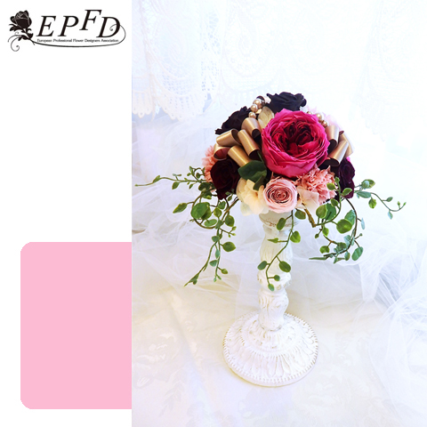 プリザーブドフラワー　ハーフラウンド