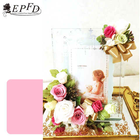 プリザーブドフラワー　フォトフレーム