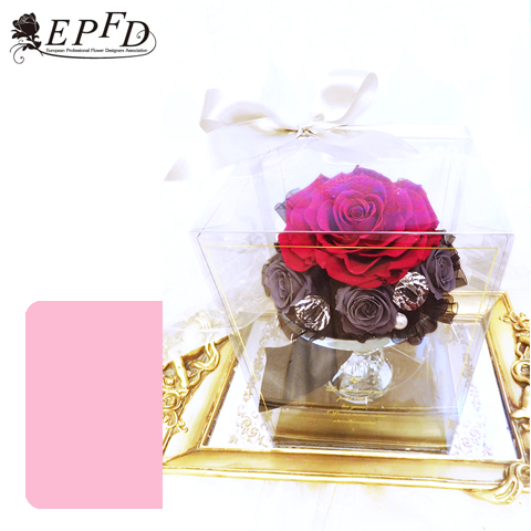 プリザーブドフラワー　ダイヤモンドローズメリア