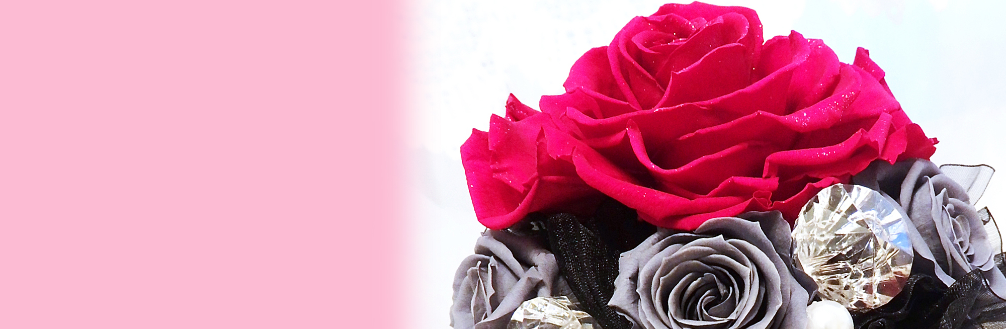 プリザーブドフラワー　ダイヤモンドローズメリア