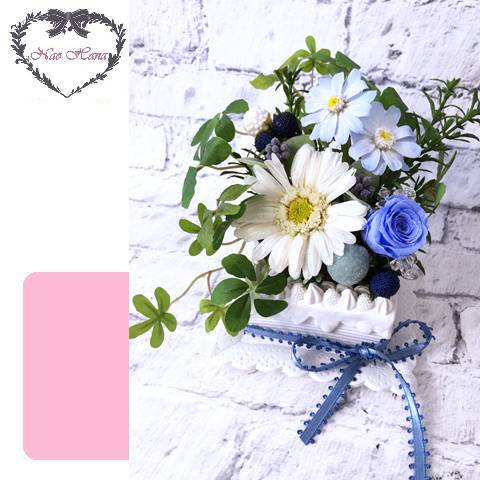 プリザーブドフラワー　ケーキプランター