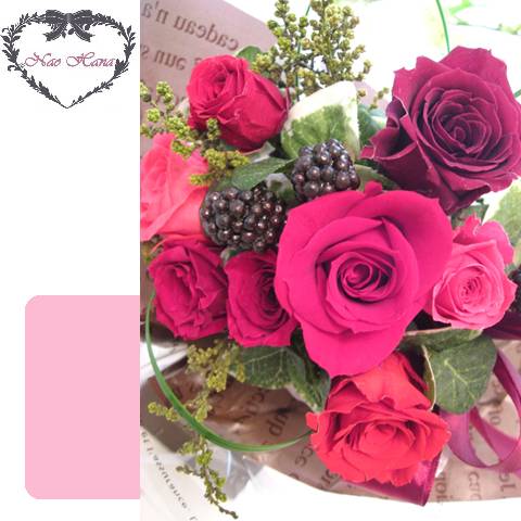 プリザーブドフラワー　パリのミニブーケ