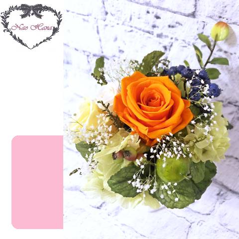 プリザーブドフラワー　ポットアレンジ