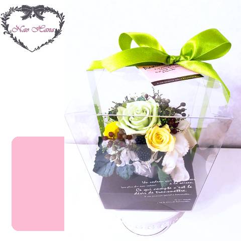 プリザーブドフラワー　ポットアレンジ