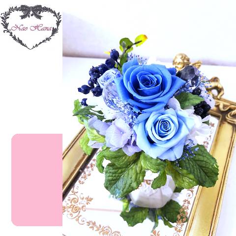 プリザーブドフラワー　ポットアレンジ