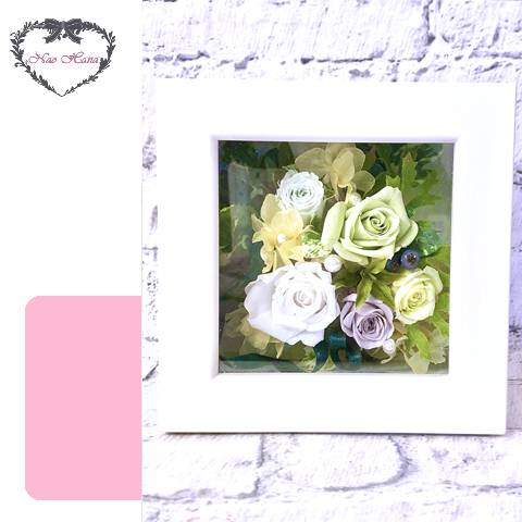 プリザーブドフラワー　スクエアフレーム