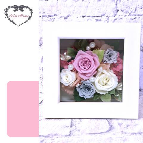 プリザーブドフラワー　スクエアフレーム