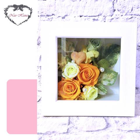 プリザーブドフラワー　スクエアフレーム