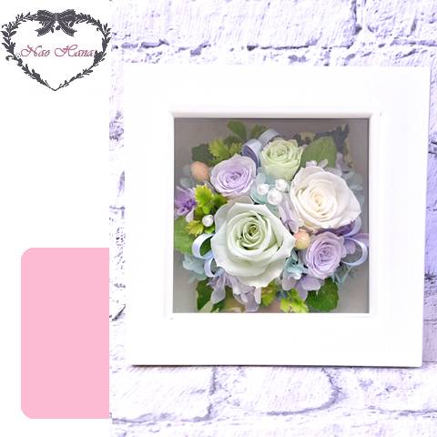 プリザーブドフラワー　スクエアフレーム