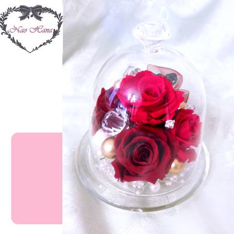 プリザーブドフラワー　カルテットローズドーム