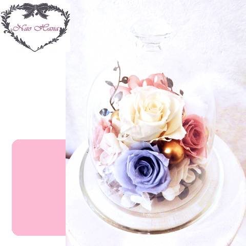 プリザーブドフラワー　カルテットローズドーム