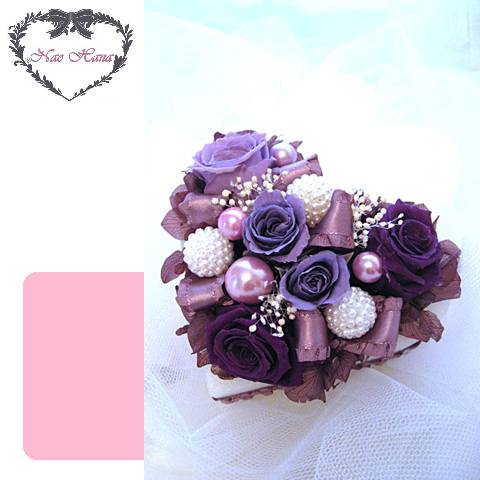 プリザーブドフラワー　ローズいっぱいのハートアレンジ