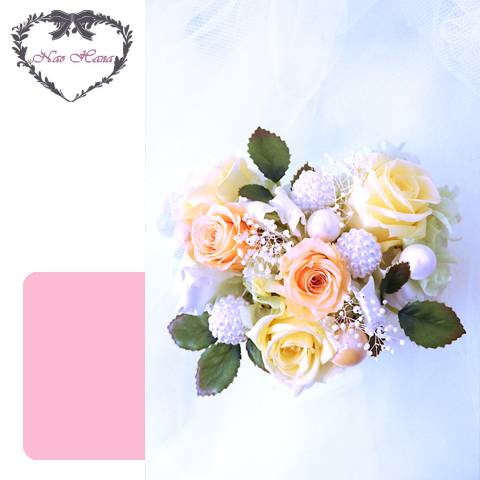 プリザーブドフラワー　ローズいっぱいのハートアレンジ