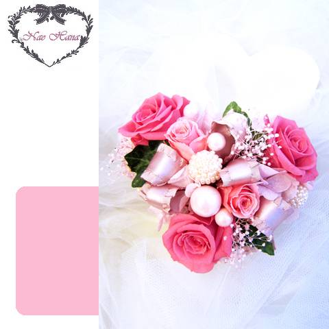 プリザーブドフラワー　ローズいっぱいのハートアレンジ