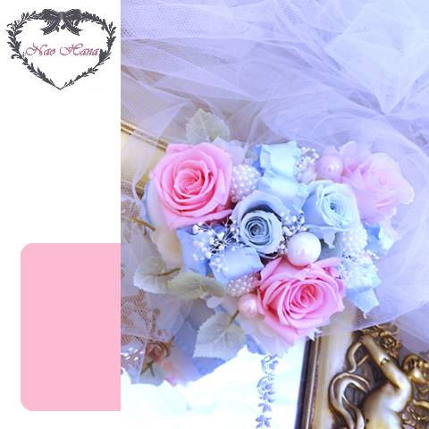 プリザーブドフラワー　ローズいっぱいのハートアレンジ