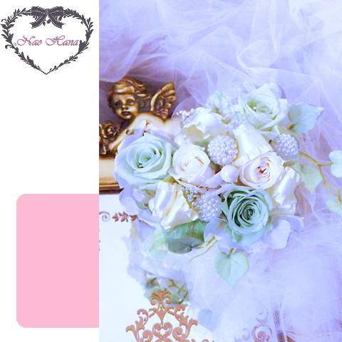 プリザーブドフラワー　ローズいっぱいのハートアレンジ