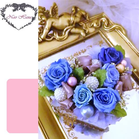 プリザーブドフラワー　ローズいっぱいのハートアレンジ