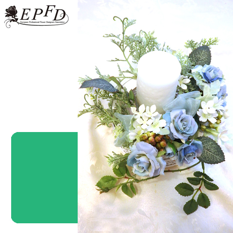 アーティフィシャルフラワー　キャンドルアレンジメント