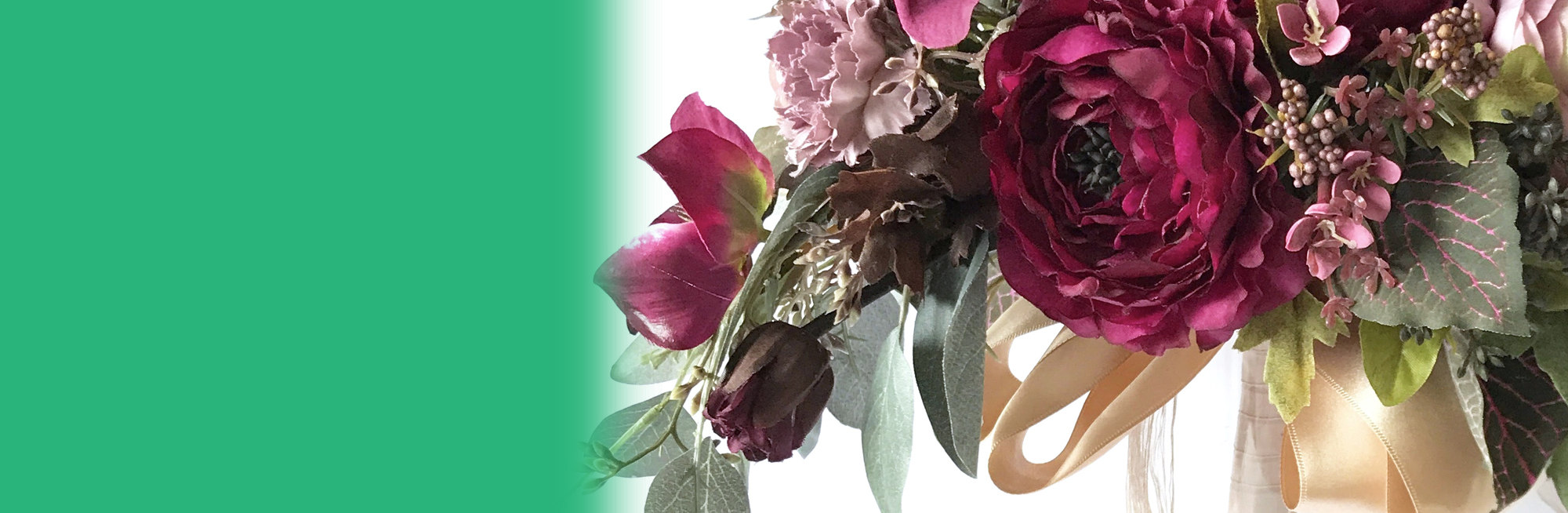 アーティフィシャルフラワー　ホリゾンタルブーケ