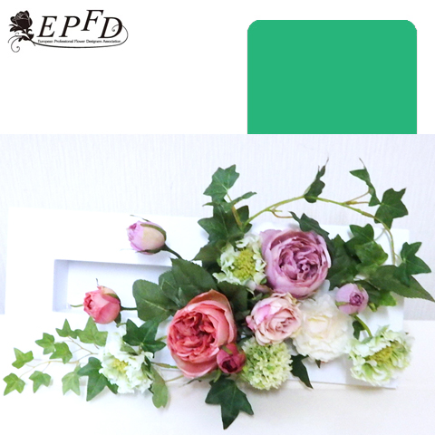 アーティフィシャルフラワー　ロングホワイトフレーム