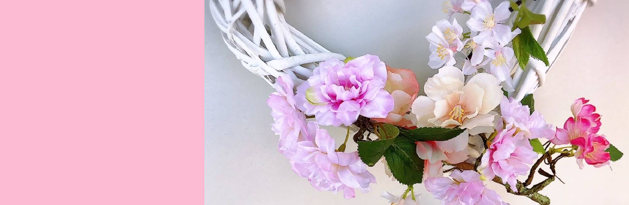 アーティフィシャルフラワーフラワー　桜リース