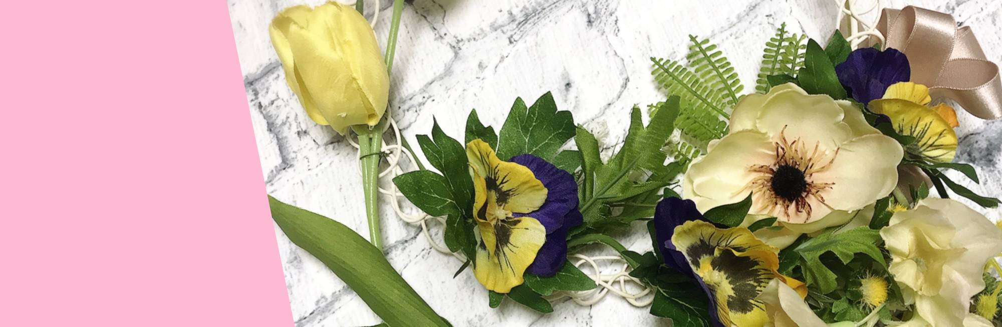 アーティフィシャルフラワー　春リース