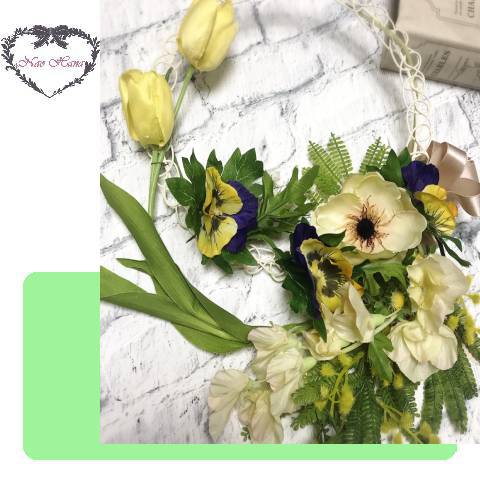 アーティフィシャルフラワーフラワー　春リース